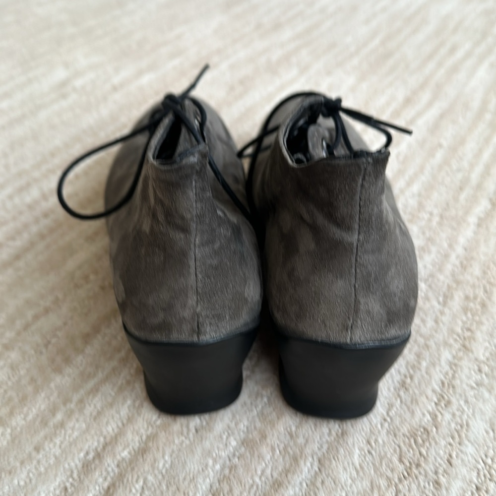 Wolky Hope Pombai Women's Suede Wedge Ankle Booties Shoes Gray Size EU 39 | US 8 - Picture 8 of 17
